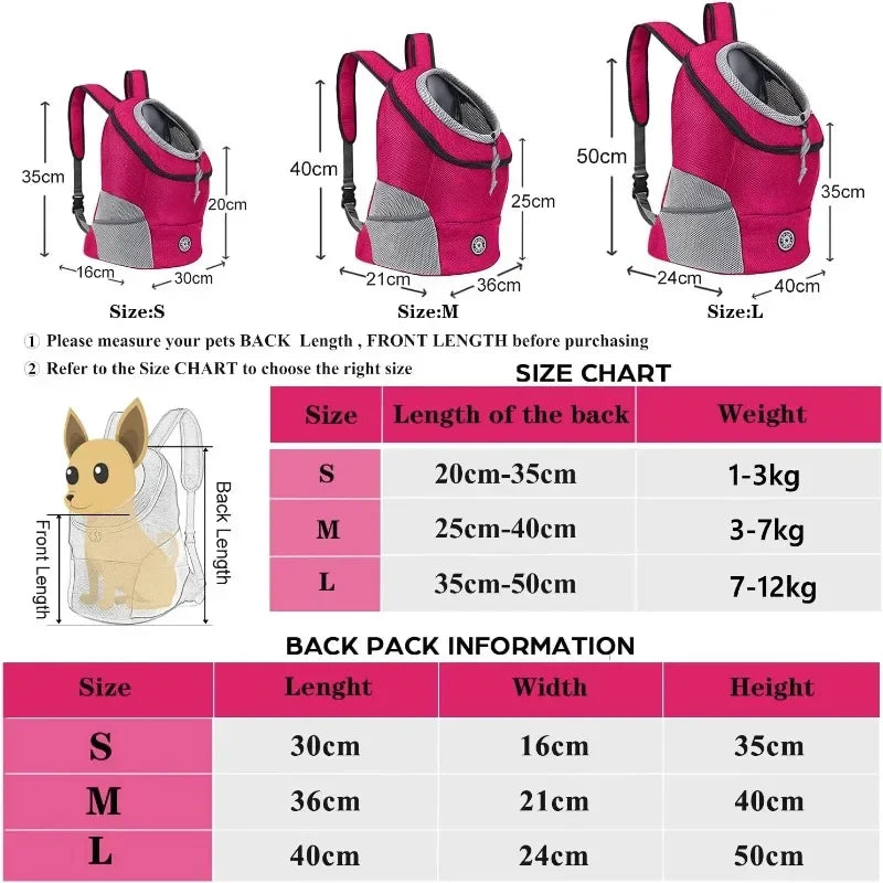 Nova mochila de viagem portátil com dois ombros, bolsa para transporte de cães de estimação, bolsa frontal de malha