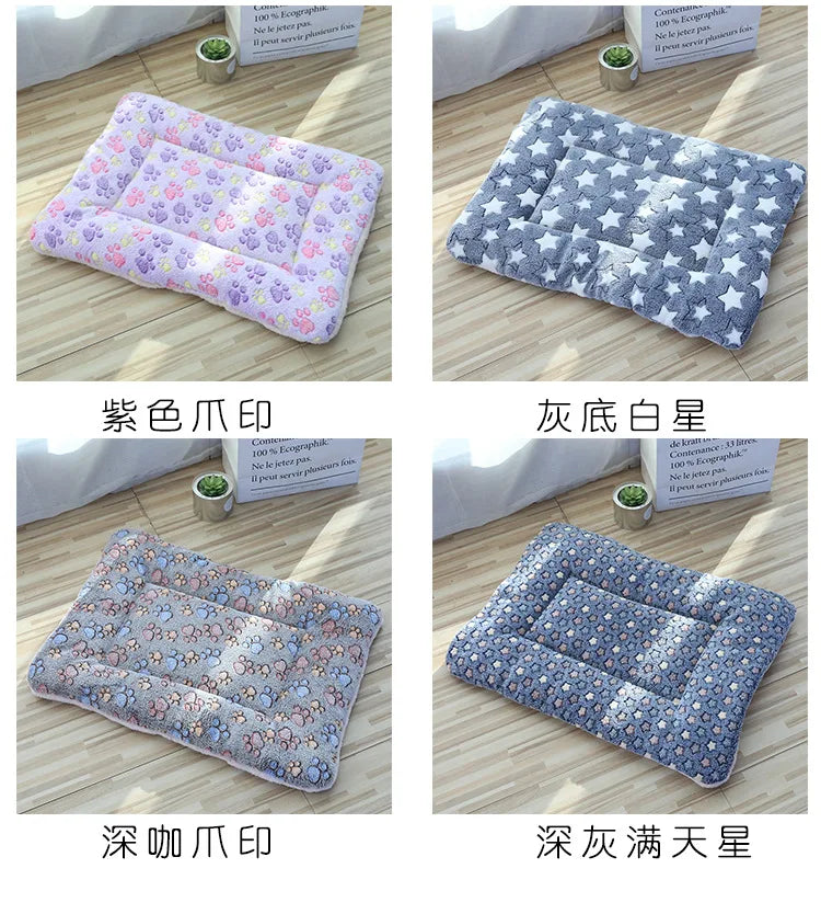 Tapete de pelúcia dupla face para animais de estimação, cama curta de pelúcia para gatos, cães pequenos, cobertor fofo para animais de estimação, almofada quente para gatinhos, sofá-cama para gatos