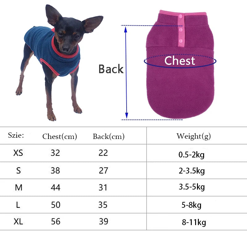 Casaco de lã quente para gatos e filhotes, roupas para cães pequenos e médios, fantasia de chihuahua e buldogue francês, colete para animais de estimação, outono e inverno