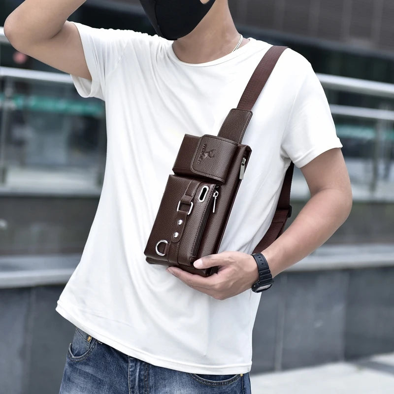 Marca WEIXIER Unissex de Ombro Único Multifuncional Esportivo Corrida Grande Capacidade Cintura Bolsa de Peito Masculina Casual Carteira Mensageiro
