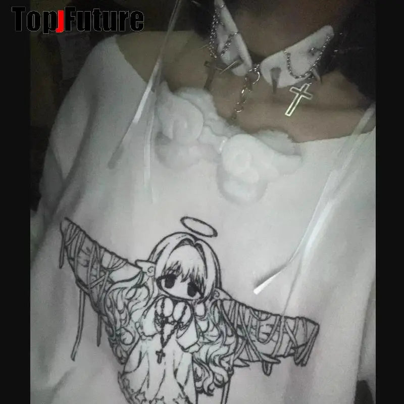 Mulheres Y2K Garota sangrenta punk Harajuku Gótico Lolita doente ferido colar curto Halloween cosplay adereços subcultura Gargantilhas Gargantilha