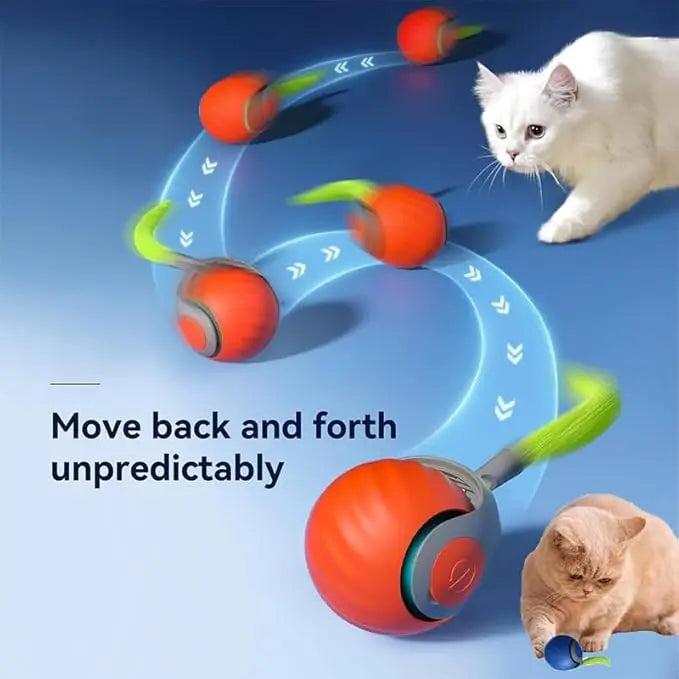 Novos brinquedos interativos para gatos, bola elétrica automática com rolamento, brinquedo para gatos, gatinhos, animais de estimação, provocador automático inteligente, brinquedo recarregável por USB para gatos