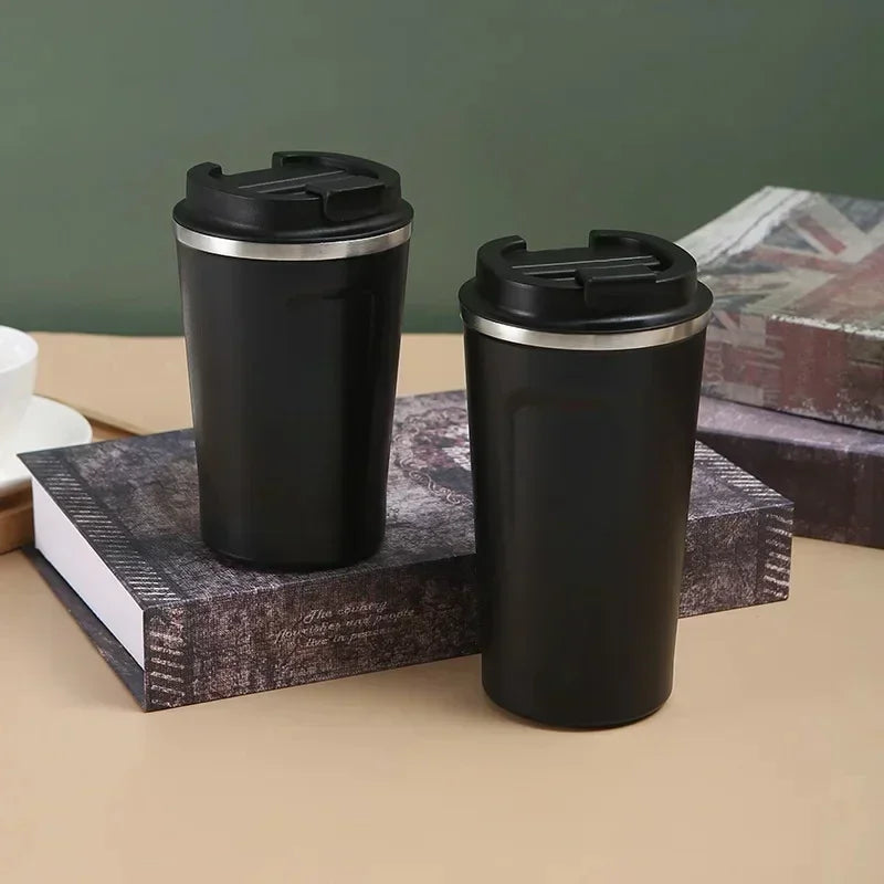 Caneca térmica de viagem de aço inoxidável 380/510ml para café, à prova de vazamento, garrafa térmica, chá, café, garrafa térmica a vácuo, copos isolados, quente