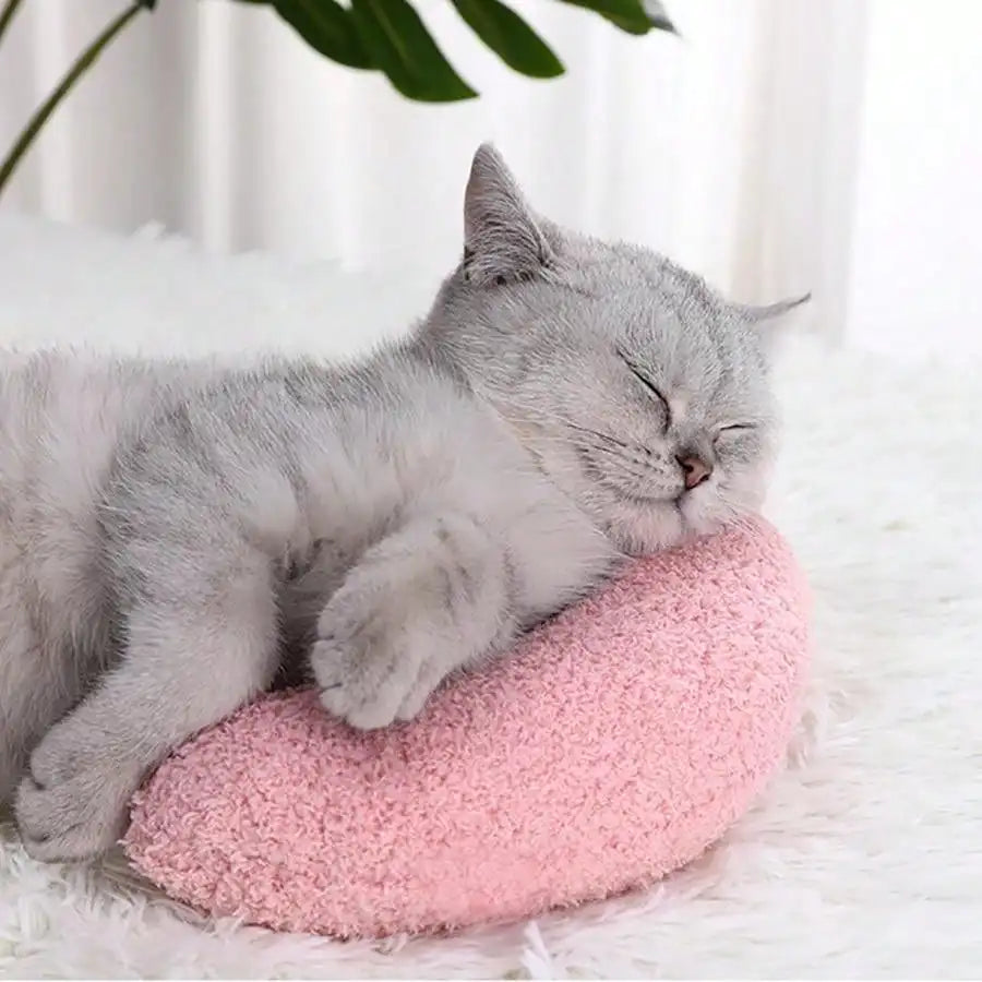 Almofada para cães e gatos, suprimentos para animais de estimação, protege a coluna cervical, travesseiro em formato de U para sono profundo, travesseiro para gatinhos e filhotes