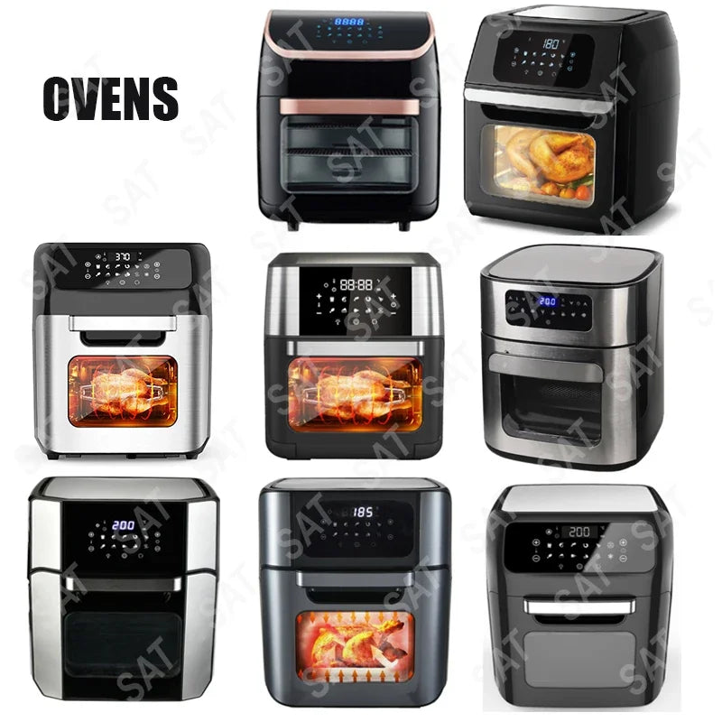 -Forno Air Fryer 12l 15l 16l 18l 23l 24l Fritadeira de Ar Inteligente Digital com Função de Vapor Forno Air Fryer de Aço Inoxidável