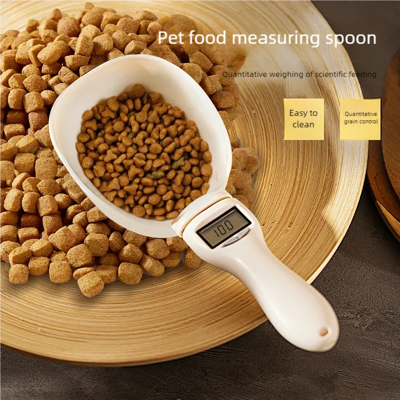 Pet Food Measuring Spoon Scale, Kitchen Digital Food Measuring Spoon, Suitable for Cat and Dog Food Measuring Spoon