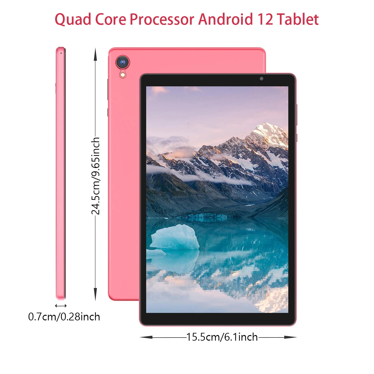 Tablet Android de 10 polegadas, processador quad-core, 4(2+2) GB de RAM, 32 GB de ROM, Bluetooth, WiFi, bateria de 6000 mAh