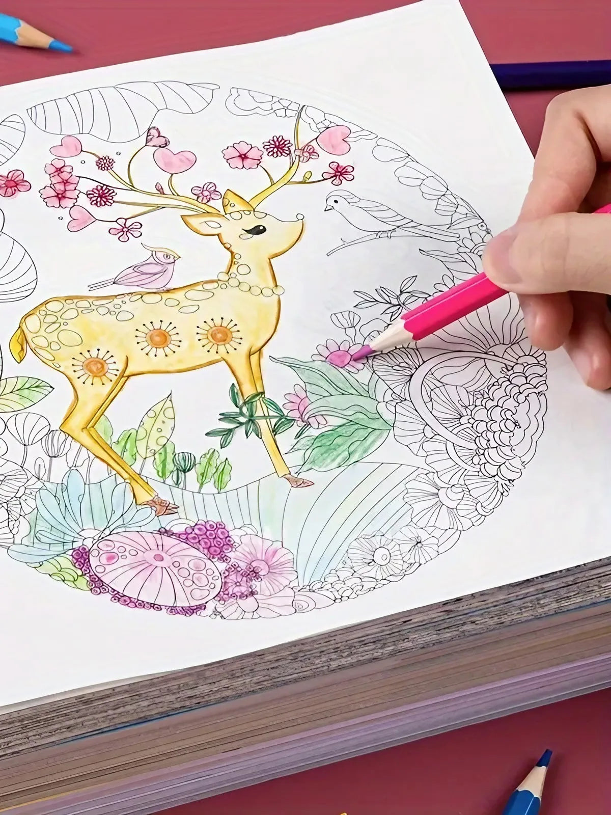 1 cópia aleatória de livro de colorir anti-pressão para adultos