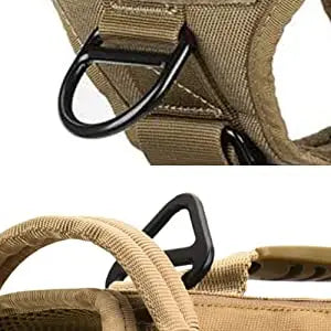 Arnês profissional de nylon para animais de estimação, sem puxar, tático para cães de grande porte e de alta resistência