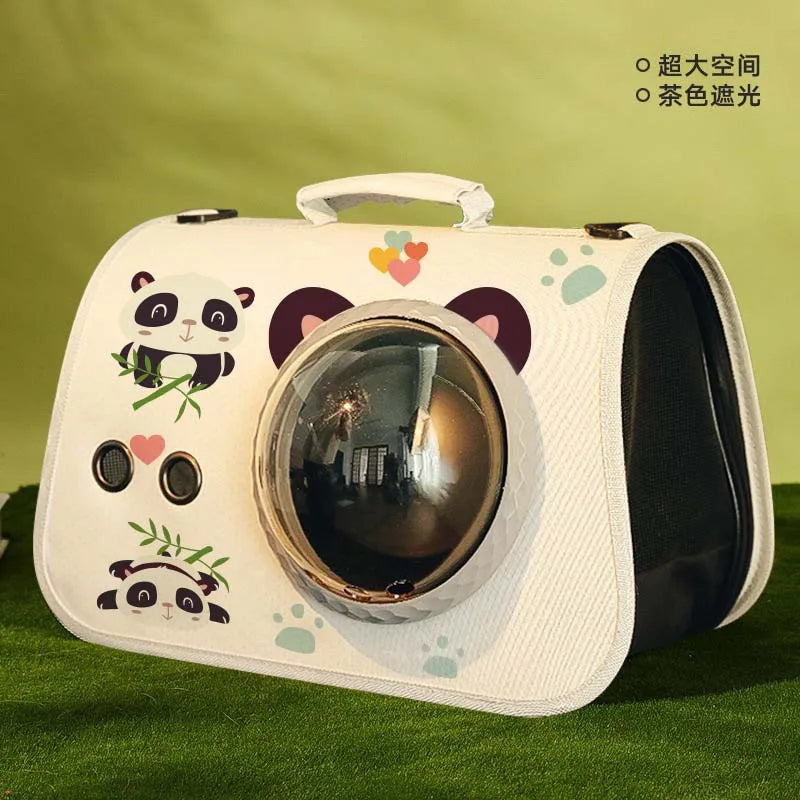 Bolsas de ombro para gatos Bolsa de alta capacidade para gatos Dobrável Cápsula espacial de mão Malha respirável Bolsa transversal para animais de estimação Mochila para animais de estimação