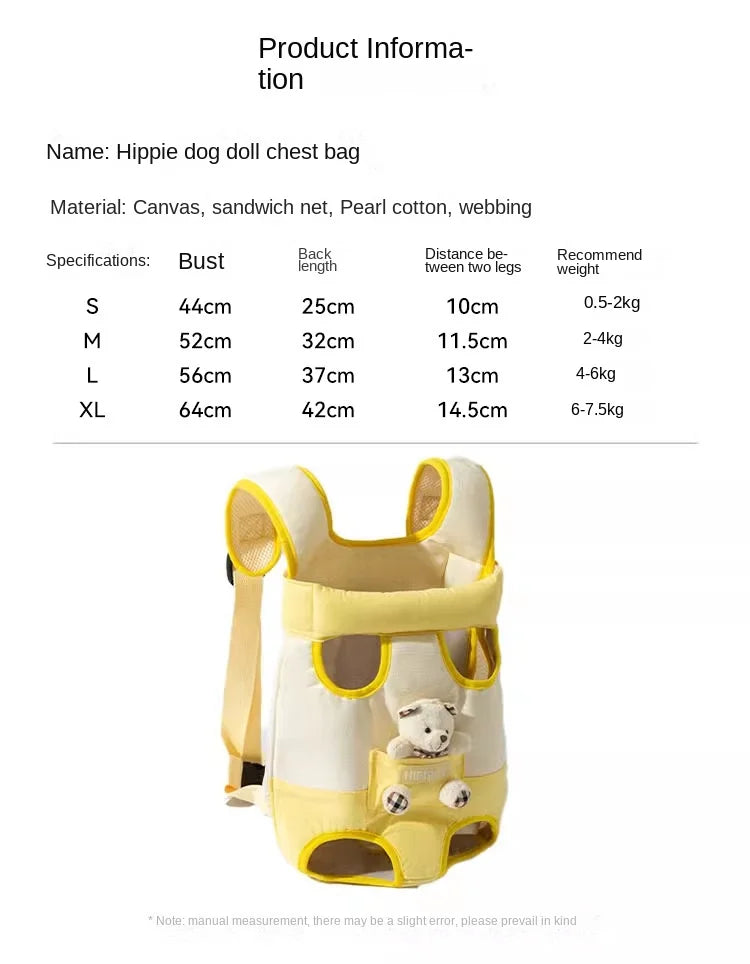 Bolsa de transporte para cães de estimação, bolsa de mão portátil para filhotes de quatro patas, mochila de ombro, colete, corda de tração para Yorkshire