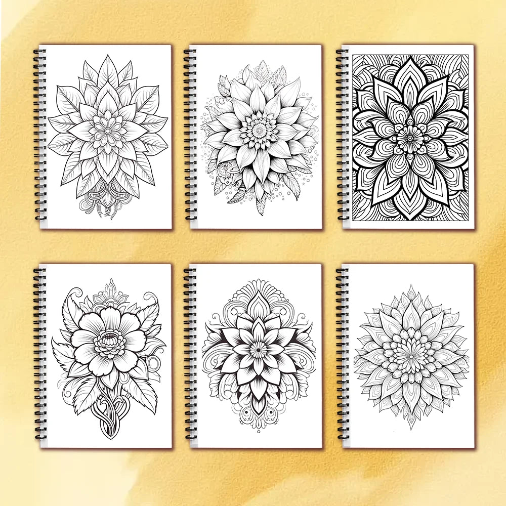 Livro de colorir em espiral - 30 folhas, livro de colorir para adultos, 11,3 x 8,3 polegadas, papel grosso de 100 g, livro de desenho, presente de boas-vindas para o feriado
