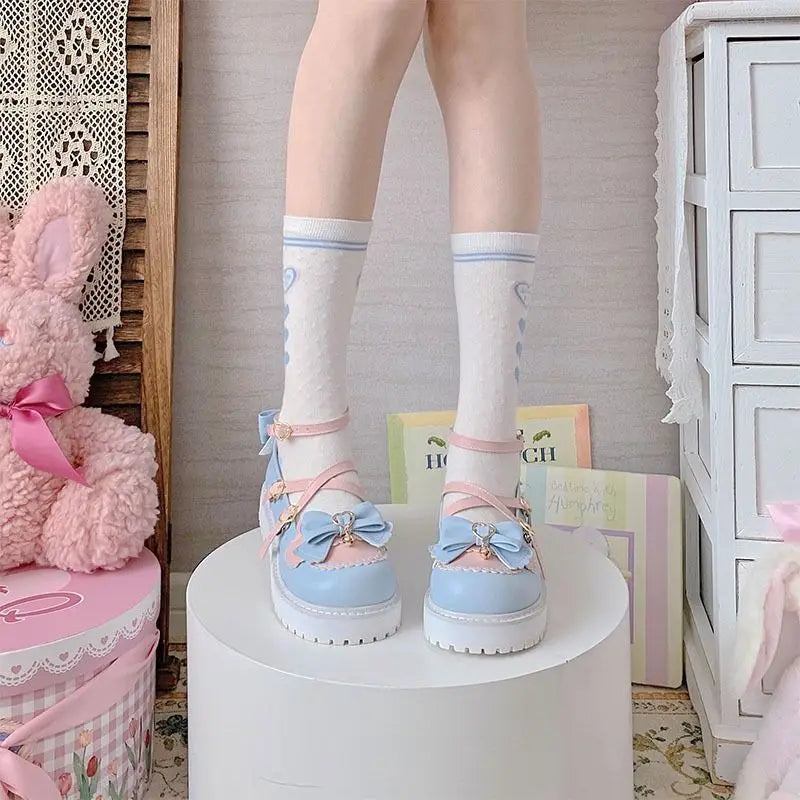 Novos sapatos Lolita Outono 2025 com laço fofo e macio para meninas selvagens estilo universitário JK uniforme cabeça redonda sapatos pequenos de couro sapatos kawaii