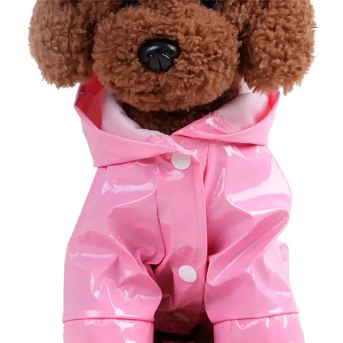 Capa de chuva impermeável para cachorros filhotes com capuz para cães pequenos Capa de chuva para animais de estimação com refletivo e furo para guia Roupas para cães ao ar livre no inverno