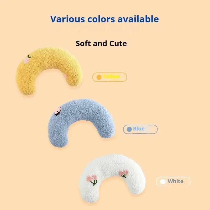 Travesseiro calmante para animais de estimação, confortável, fofo, em formato de U, almofada elástica para gatos, adequado para a pele, acessórios para animais de estimação para cães