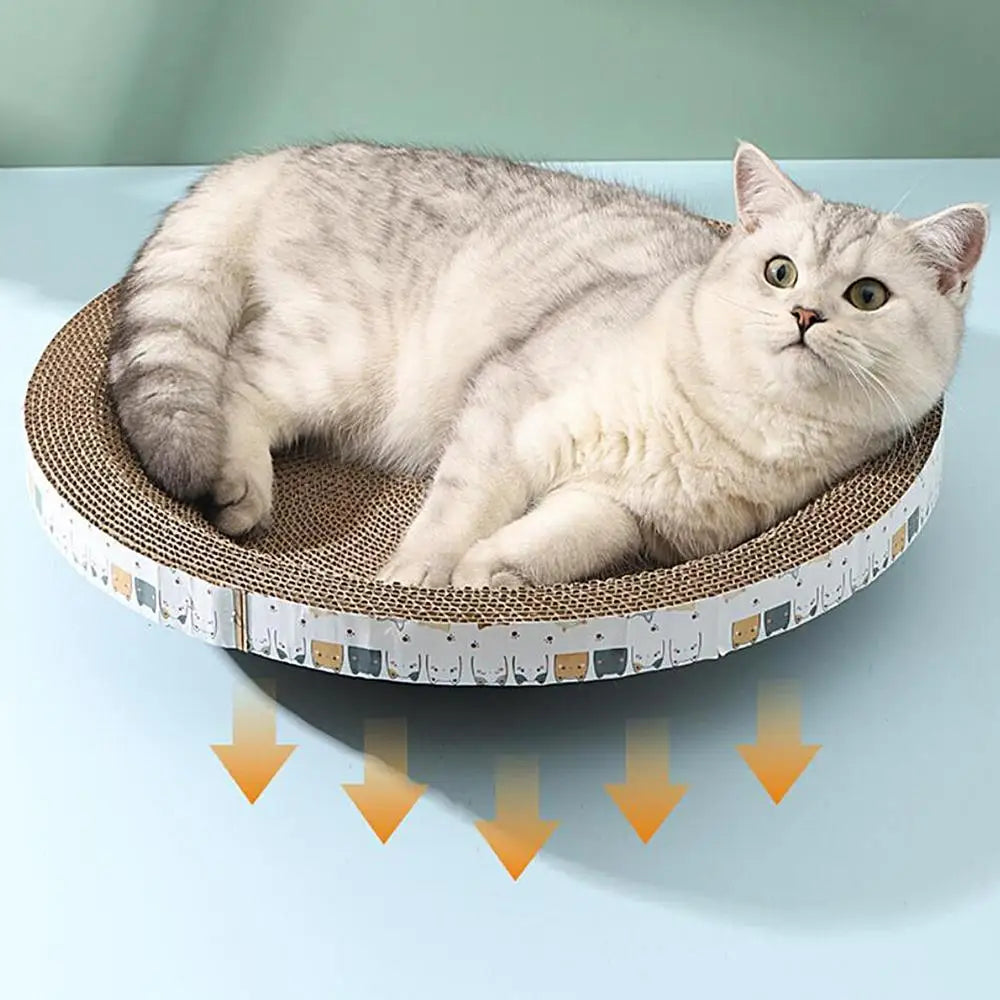 Arranhador de papelão para gatos, durável, em formato de tigela, de alta densidade, para gatos de interior, móveis para gatos de interior, poste para arranhar