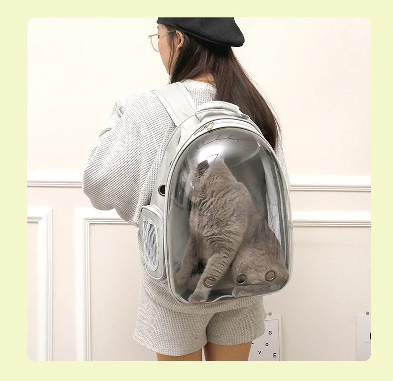 2025 Nova Cápsula Espacial Transparente Bolsa para Gatos Bolsa de Ombro Respirável Bolsa Portátil para Gatos Suprimentos para Animais de Estimação Mochila para Animais de Estimação