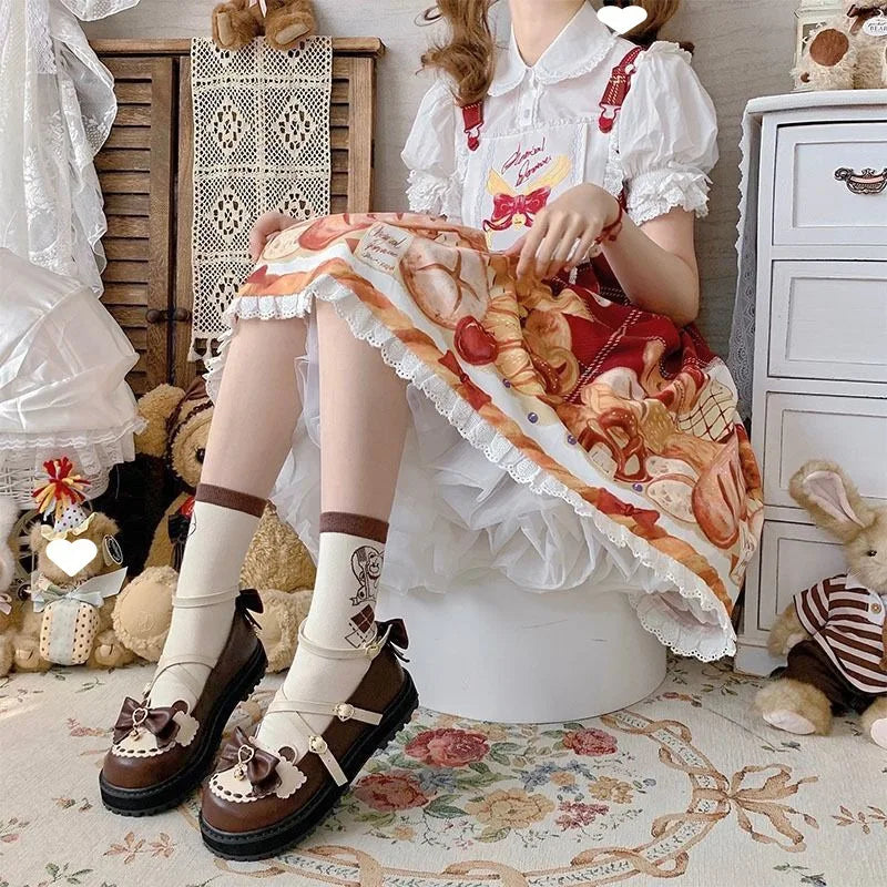 Novos sapatos Lolita Outono 2025 com laço fofo e macio para meninas selvagens estilo universitário JK uniforme cabeça redonda sapatos pequenos de couro sapatos kawaii