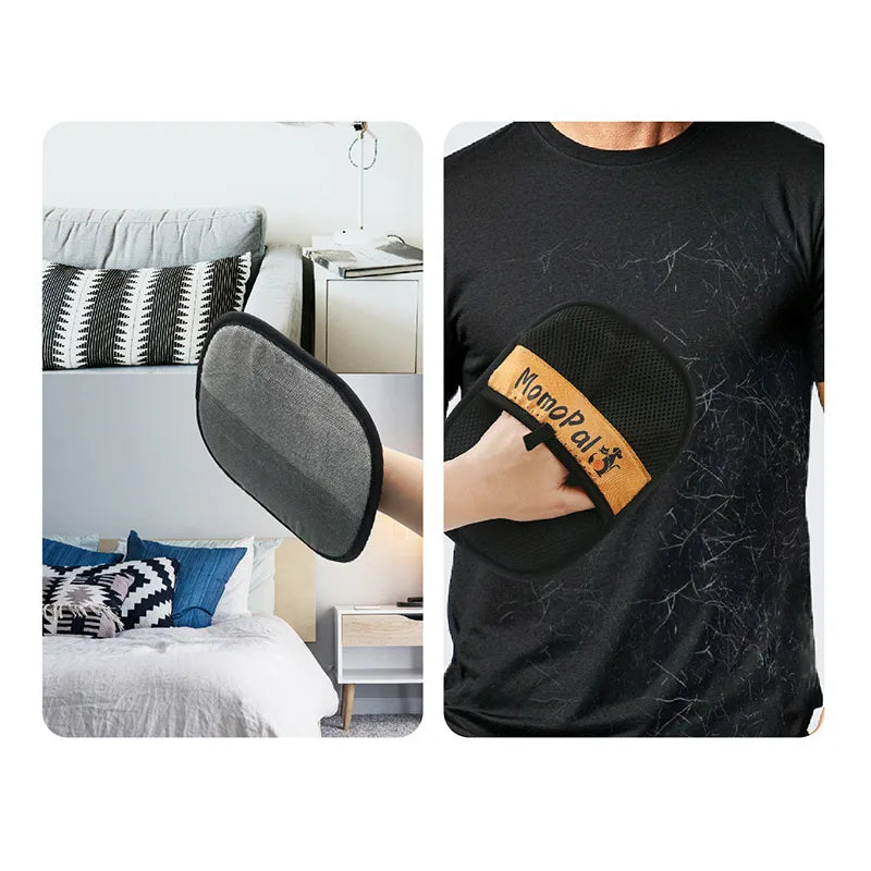 Luvas de tosa para animais de estimação atualizadas, escova de pelos de gatos, luvas para remoção de pelos de animais de estimação, escova dupla, ferramenta de limpeza antiestática para gatos, luvas para remoção de pelos