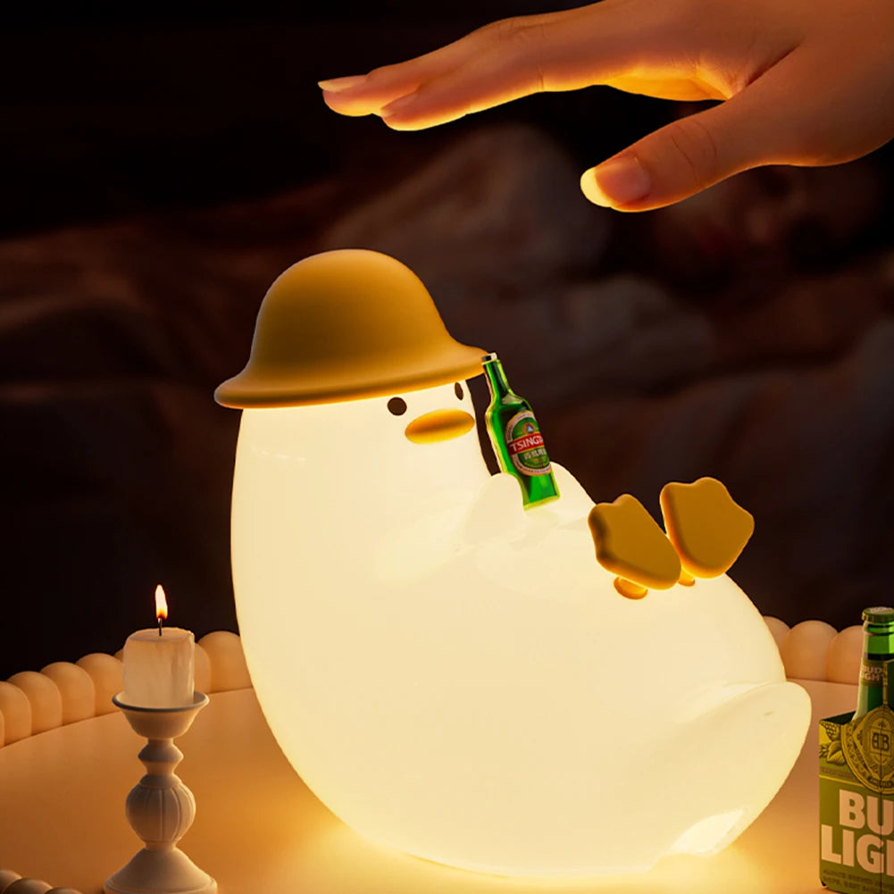 Luz noturna com 3 velocidades de escurecimento, tipo C, carregamento divertido, luz de cabeceira, luz suave com luz de dormir, luz ambiente para quarto