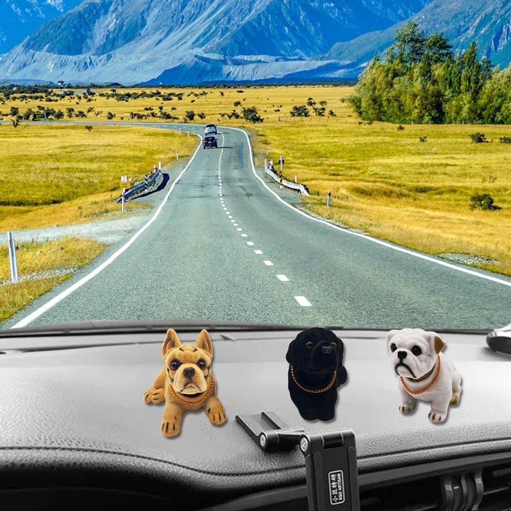 Doll Nodding Dog Shaking Head Resin Simulation Car Dog Toy Dashboard Decoration Car Ornament Cute Car Accessories Girls Women