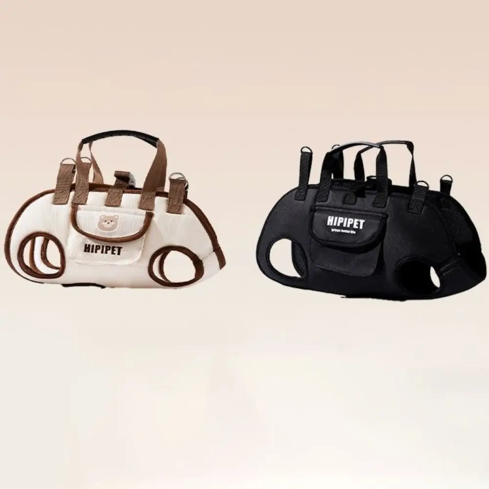 Mochila multifuncional para transporte de cães com alça dupla, respirável e ajustável, artefato para animais de estimação, bolsa lavável para passeios com cães