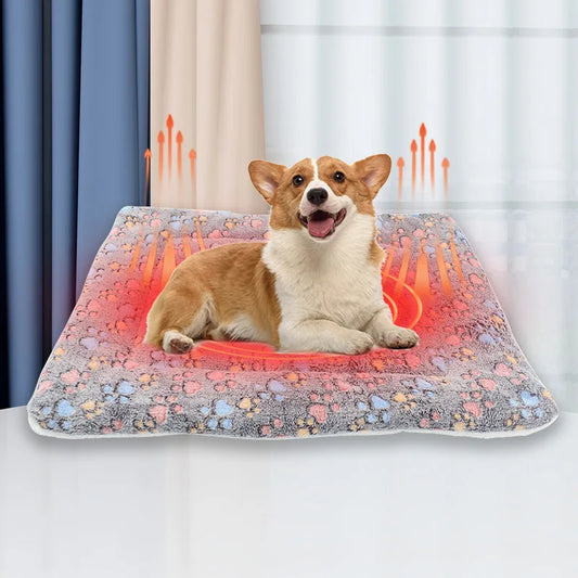 Cama de flanela espessada para cães, tapete macio para dormir para animais de estimação, cobertor quente para animais de estimação no inverno