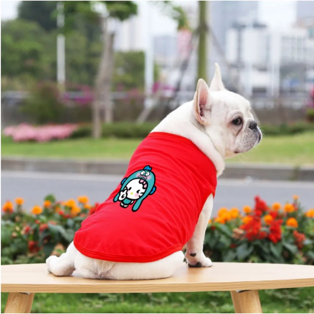 Colete estampado para animais de estimação, feito de material de fibra, para lazer interno e externo, entretenimento, roupas para cães e gatos