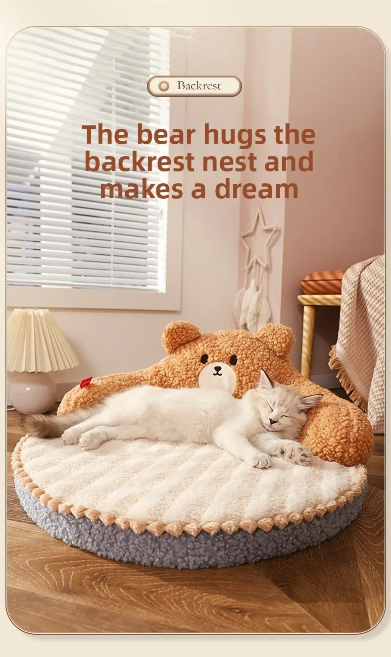 Soft Cat Bed, Winter Cartoon Pet Bed, Cat Sleeping Bed, Pet Rest Products, Small Dog Mat, Warm Pet Mat Лежанка Для Кошек