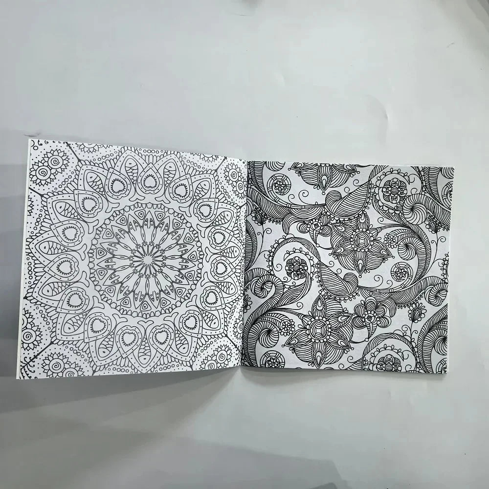 1 peça 24 páginas mandalas flor livro de colorir para crianças adulto grafite desenho livro de colorir conjunto arte material escolar