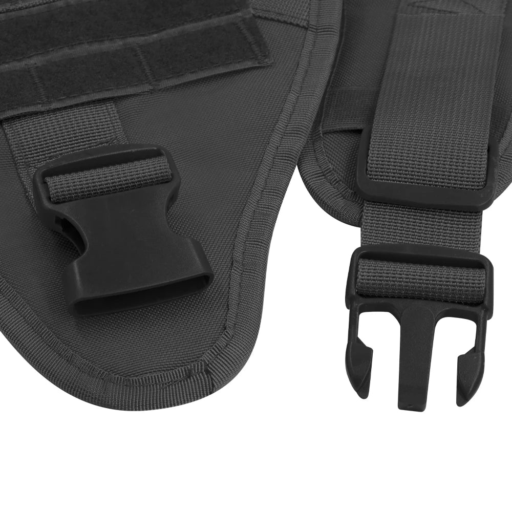 Coleira grande para cachorro, peitoral militar para cachorro, coleira Molle, bolsas, colete de treinamento para animais de estimação, peitorais táticos para pastor alemão, acessórios para cães