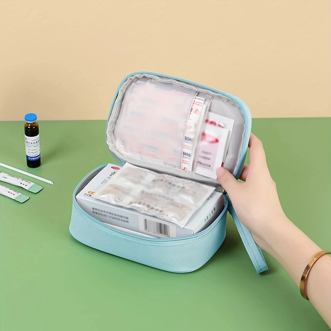 1 peça/3 peças/5 peças bolsa de remédios portátil kit de primeiros socorros kit de emergência médica organizador para viagem ao ar livre remédios domésticos pílulas