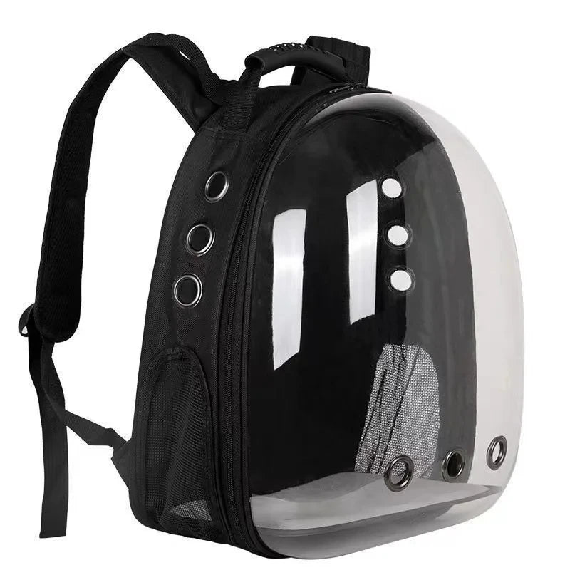 Mochila de transporte para animais de estimação, bolsa de viagem para gatos, transparente, respirável, para viagem