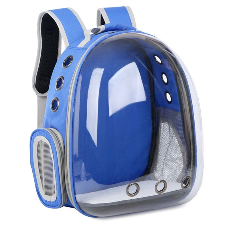 Mochila para transporte de animais de estimação Capsule Bubble, mochila transparente para transporte de animais de estimação, filhotes, gatinhos, pássaros, respirável para viagem