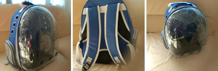 Bolsa de viagem transparente para gatos, mochila portátil para gatos, filhotes, bolsa respirável para levar suprimentos para animais de estimação