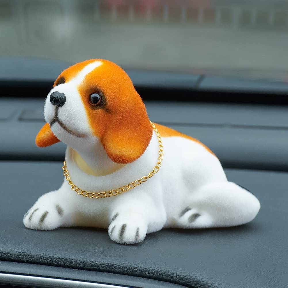Doll Nodding Dog Shaking Head Resin Simulation Car Dog Toy Dashboard Decoration Car Ornament Cute Car Accessories Girls Women