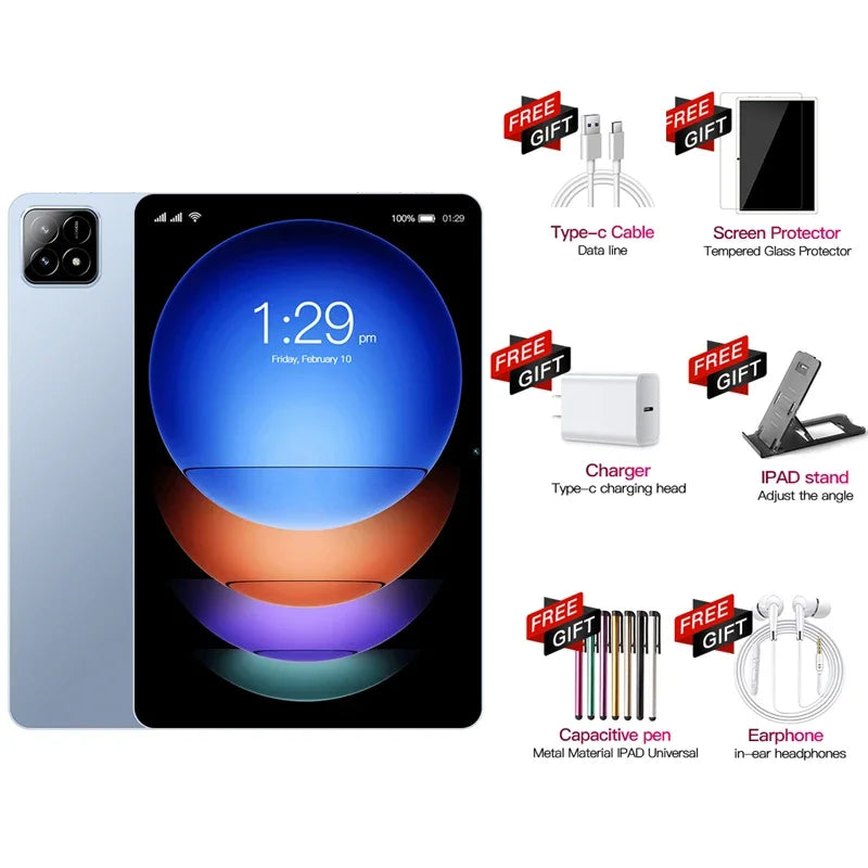 2025 novo original pad 7s pro tablet pc10.1 snapdragon 8 gen2 android14 pulgadas mi tab 22gb + 2tb duplo sim 5g wifi gps tabletas