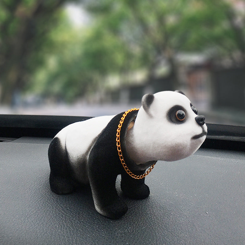 Doll Nodding Dog Shaking Head Resin Simulation Car Dog Toy Dashboard Decoration Car Ornament Cute Car Accessories Girls Women