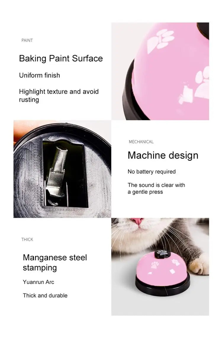 1 peça de brinquedo para treinamento de animais de estimação, jantar pequeno, sino, pegada, brinquedo para cachorro, chamada de cachorro, acessórios para cachorros, brinquedos para animais de estimação