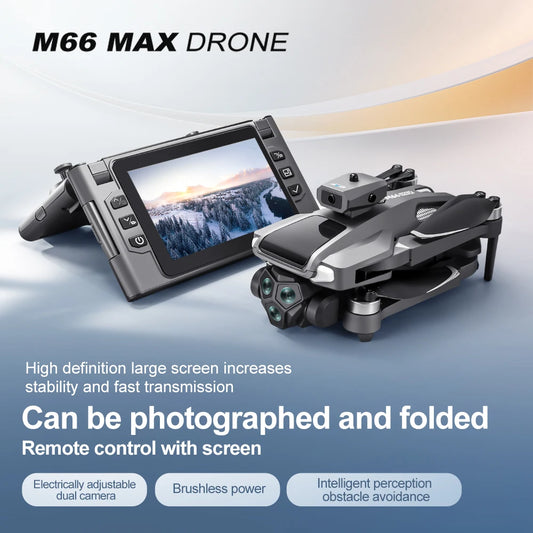 Novo drone 2025, controle remoto de tela grande, câmera HD, motor sem escovas, cheio de potência, luzes brilhantes, o melhor presente!