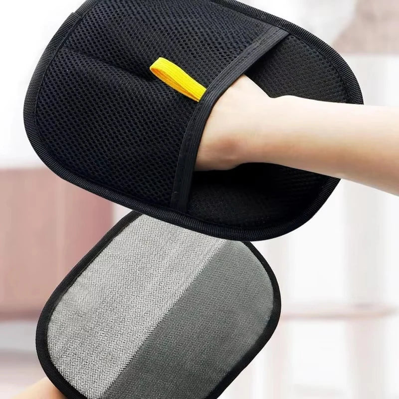 Pet Grooming Gloves Cats Hair Brush Pet Hair Removal Gloves Dual Brush Static-Free Cat Hair Cleaning Tool Hair Stripping Mitts