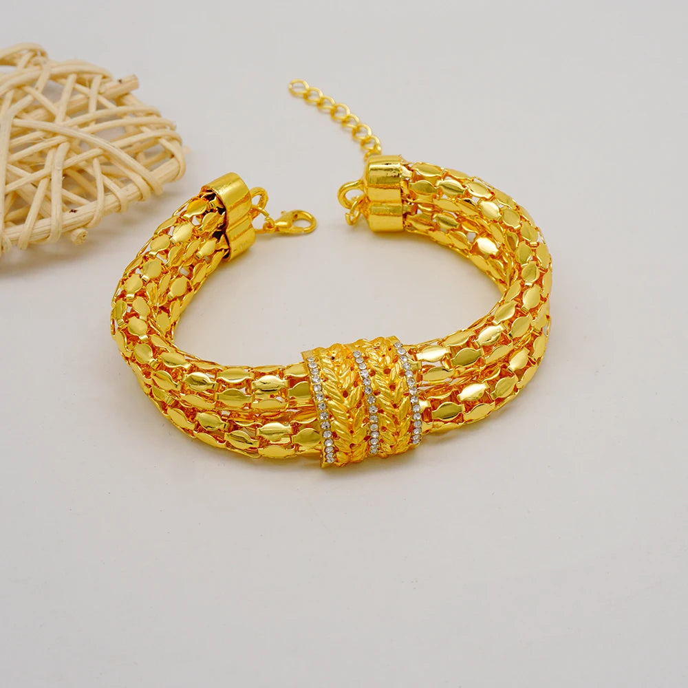 Conjuntos de joias finas 2023 para mulheres, presentes de casamento, colar, pulseira, brincos, anel, joias com contas africanas