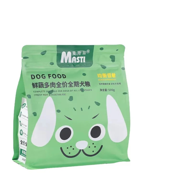 Ração para cães Petiscos para animais de estimação Frango com alto teor de proteína Vegetais orgânicos naturais Ração seca para cães Deliciosa e nutritiva Recompensas para treinamento de cães