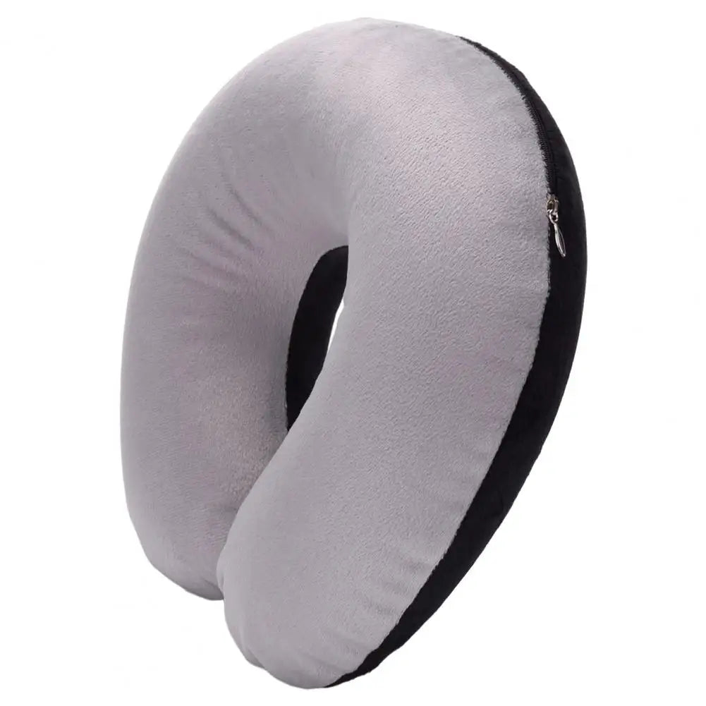 Travesseiro de pescoço em forma de U, travesseiro inflável para alívio da fadiga, travesseiro de viagem, encosto de cabeça para voo, almofada em forma de U para avião