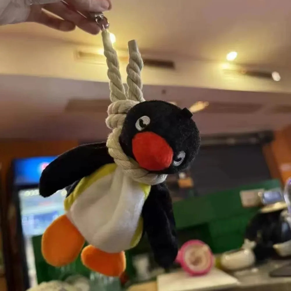 Chaveiro de pelúcia pinguim fofo de 16 cm, pingente de mochila, chaveiro criativo de animal, acessórios para bolsas femininas e femininas