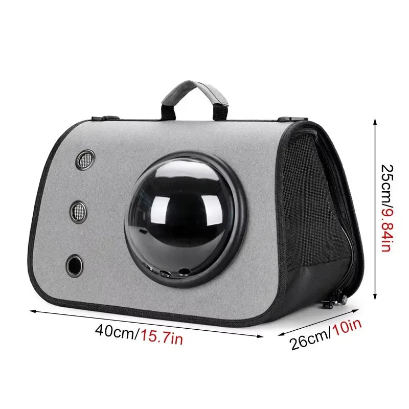Bolsa de viagem portátil para animais de estimação, transparente, dobrável, respirável, mochila para gatos, leve, portátil, para transporte de animais de estimação, essencial para viagem