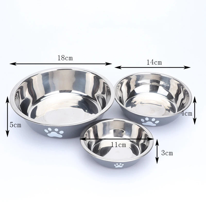 Tigela para cachorro nova tigela para animais de estimação grande capacidade tigela de comida para cachorro aço inoxidável anti-capotamento tigela para cachorro doméstico suprimentos para animais de estimação