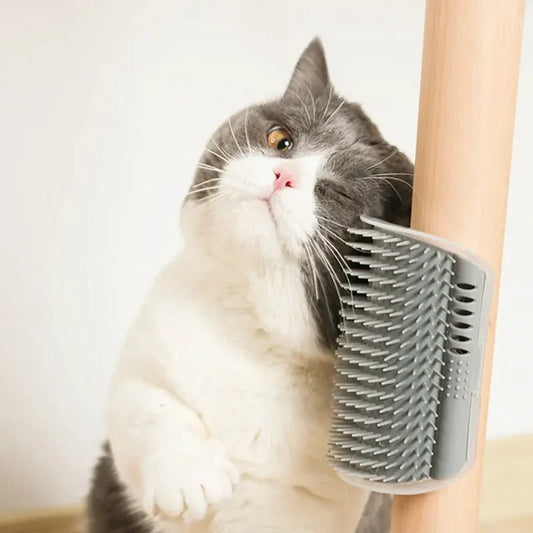 Escova para tosa de gatos, escova autopenteável para massagem de animais de estimação, escova removível para arranhar e esfregar, suprimentos de limpeza para tosa de animais de estimação