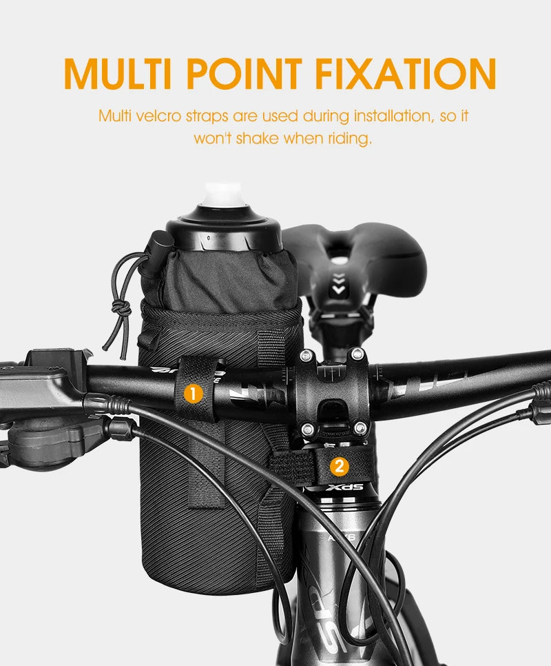 WEST BIKING Suporte para Garrafa de Bicicleta Ciclismo Garrafa de Água Bolsa Refletiva Chaleira MTB Bicicleta de Estrada Bolsa de Guidão Acessórios