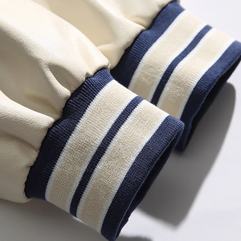 Jaqueta de beisebol masculina 2024, casual, com bordado, uniforme de beisebol, outono, jaqueta para atividades ao ar livre, casaco casual anti-vento, roupas masculinas